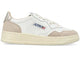 Autry Medalist Leather Low White Gold Beige