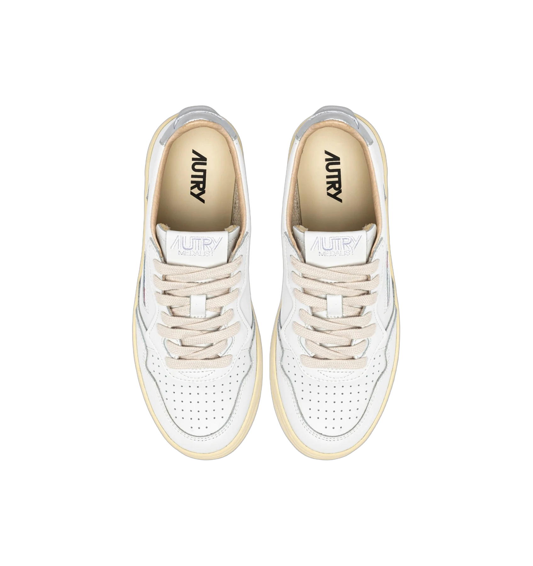 Autry Medalist Low White Silver