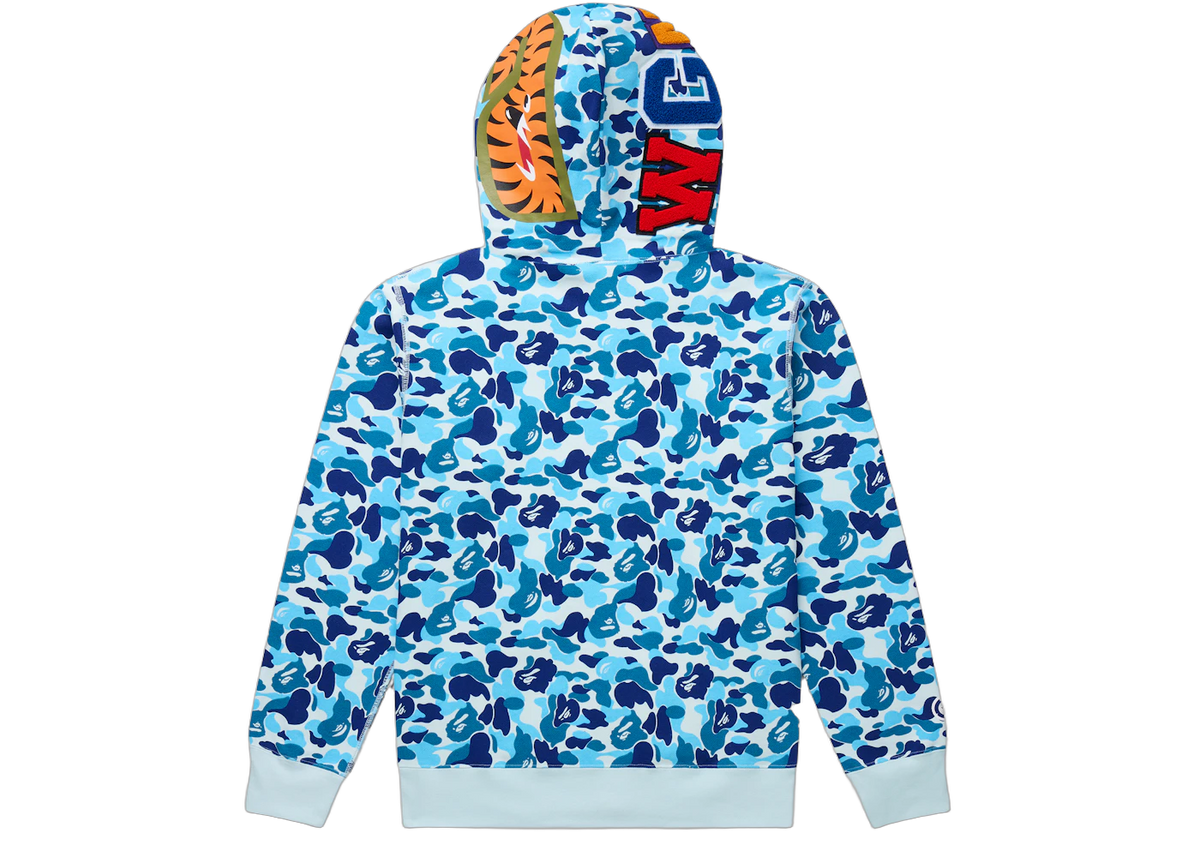 BAPE ABC Camo Shark Full Zip Hoodie Blue