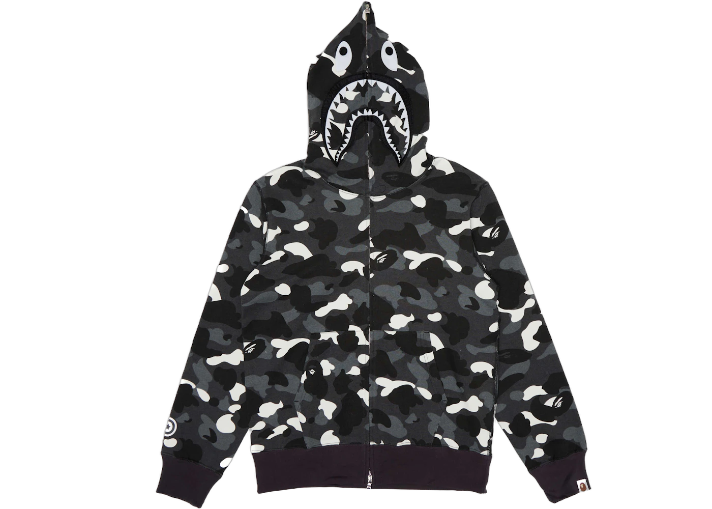 BAPE City Camo Shark Full Zip Hoodie (SS23) Black