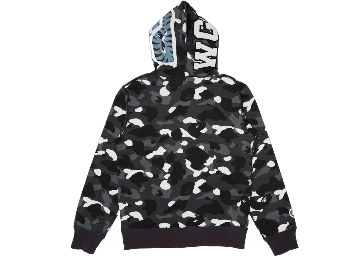 BAPE City Camo Shark Full Zip Hoodie White/Black