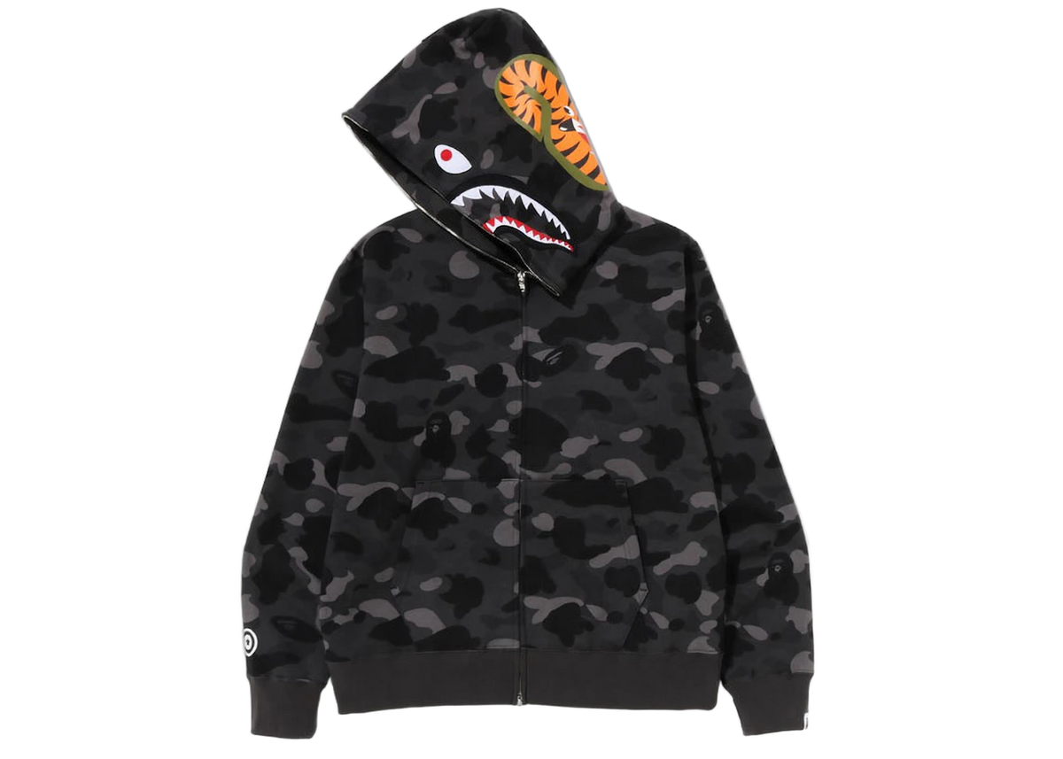 BAPE Color Camo Shark Full Zip Hoodie Black
