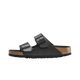 Birkenstock Arizona Birko Flor Black Black Foot Bed