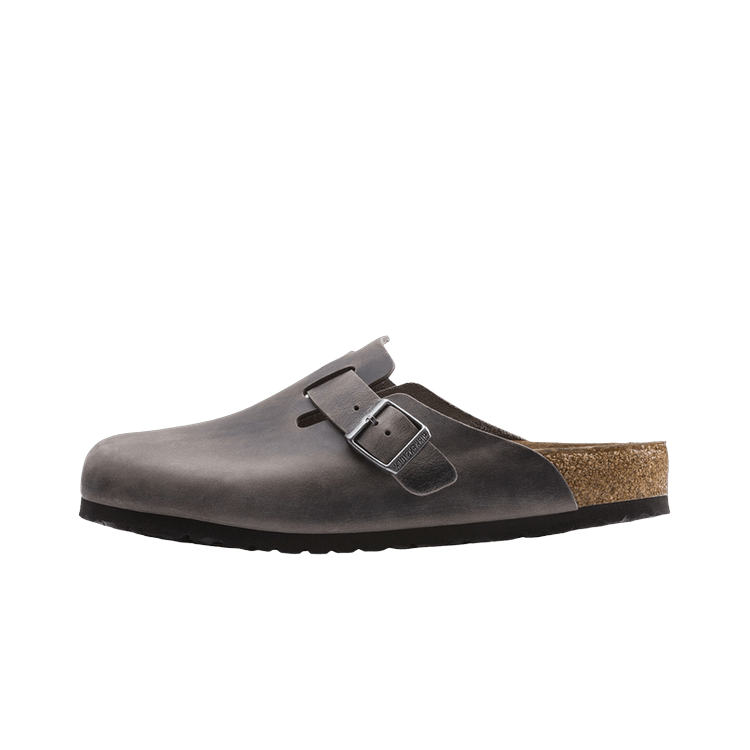 Birkenstock Boston Soft Footbed Oiled Leather Iron Grey