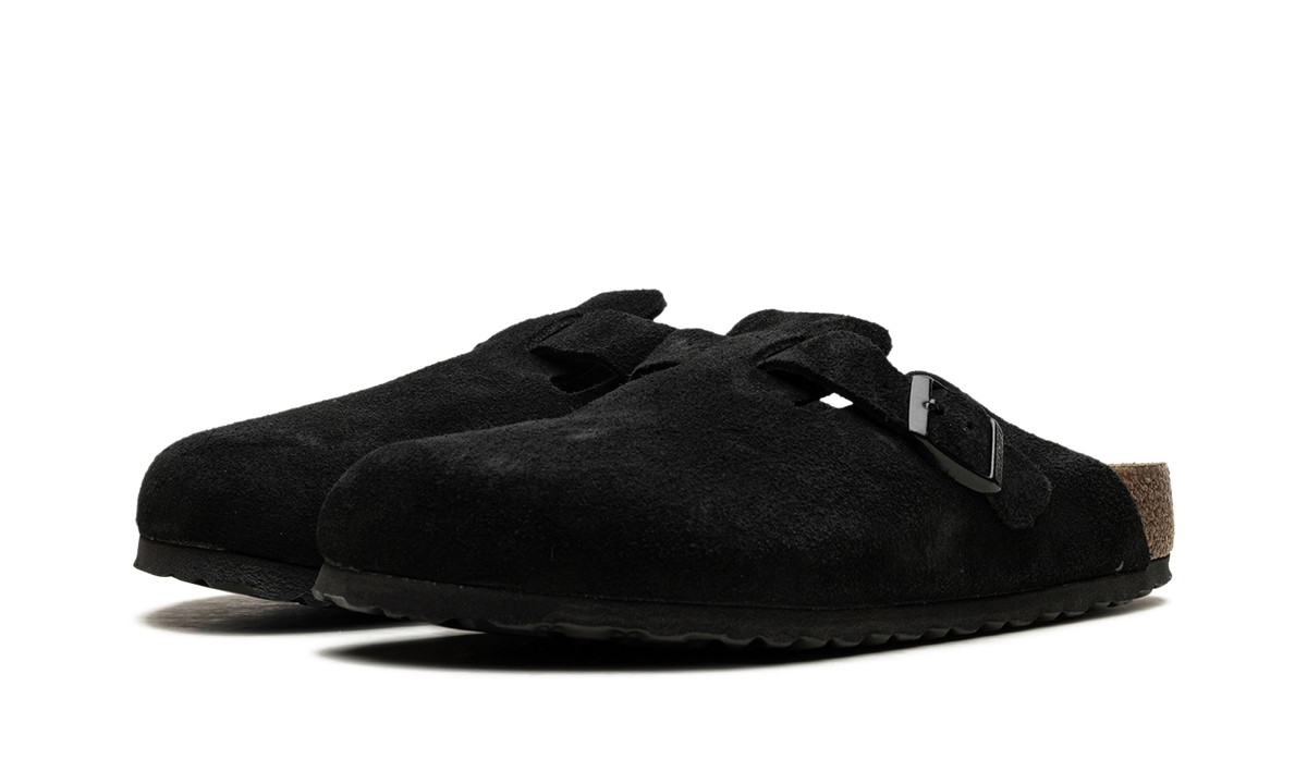 Birkenstock Boston Soft Footbed Suede Black