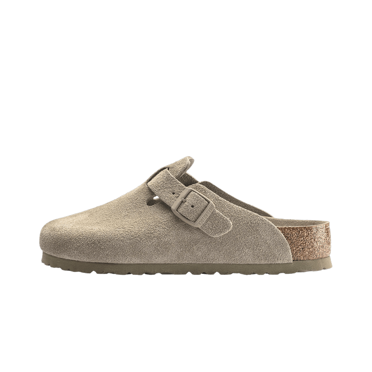 Birkenstock Boston Soft Footbed Suede Faded Khaki