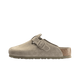Birkenstock Boston Soft Footbed Suede Faded Khaki