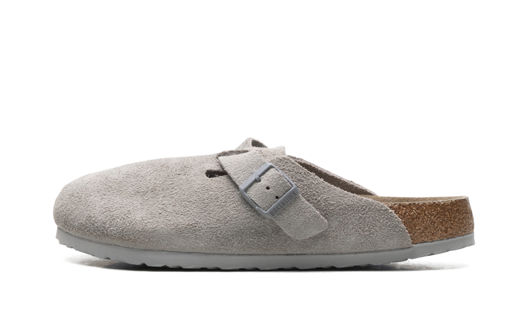 Birkenstock Boston Soft Footbed Suede Stone Coin