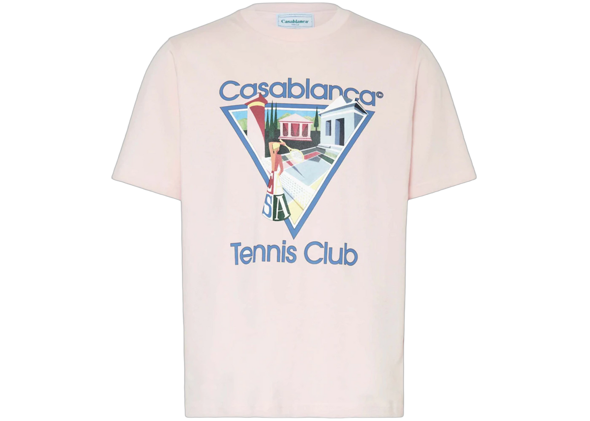 Casablanca Tennis Club Logo T-Shirt Nude