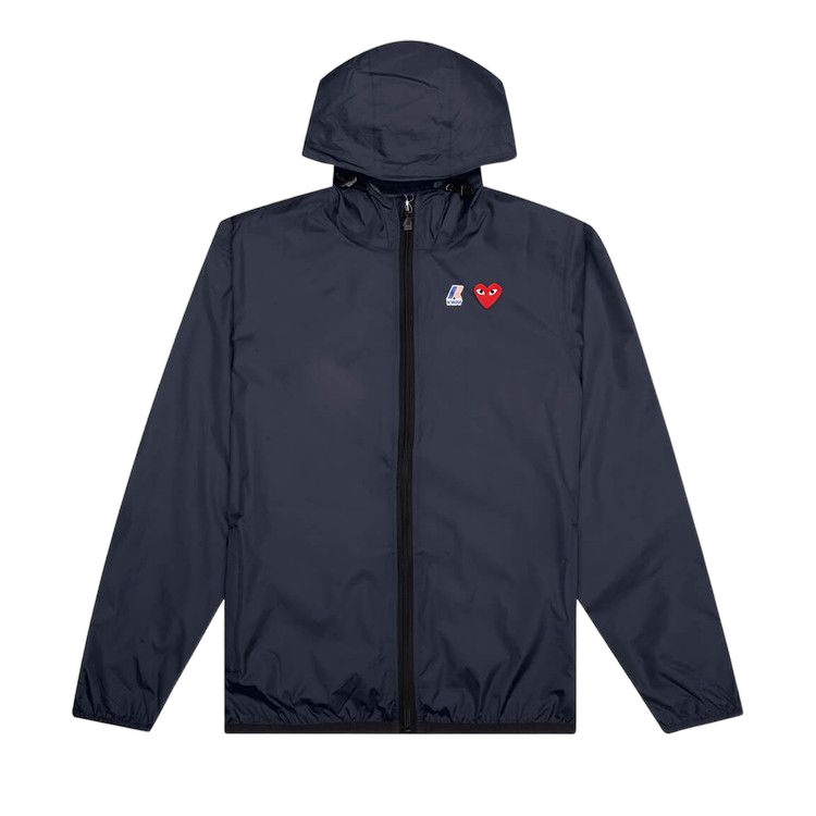 Comme des Garçons PLAY x K Way Full Zip Jacket Navy