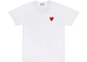 Comme des Garcons Play Embroidered Red Heart T-shirt White