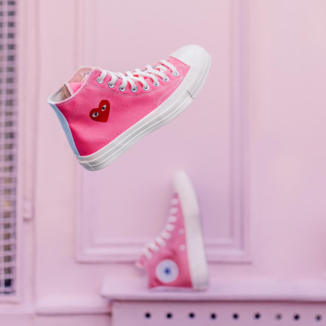 Converse Chuck Taylor All Star 70 Hi Comme des Garcons PLAY Bright Pink, Bright Pink (168301C)