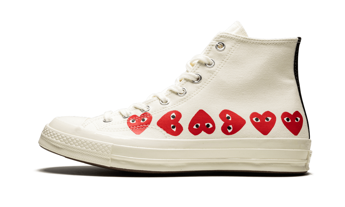 Converse Chuck Taylor All Star 70 Hi Comme des Garcons PLAY Multi-Heart White