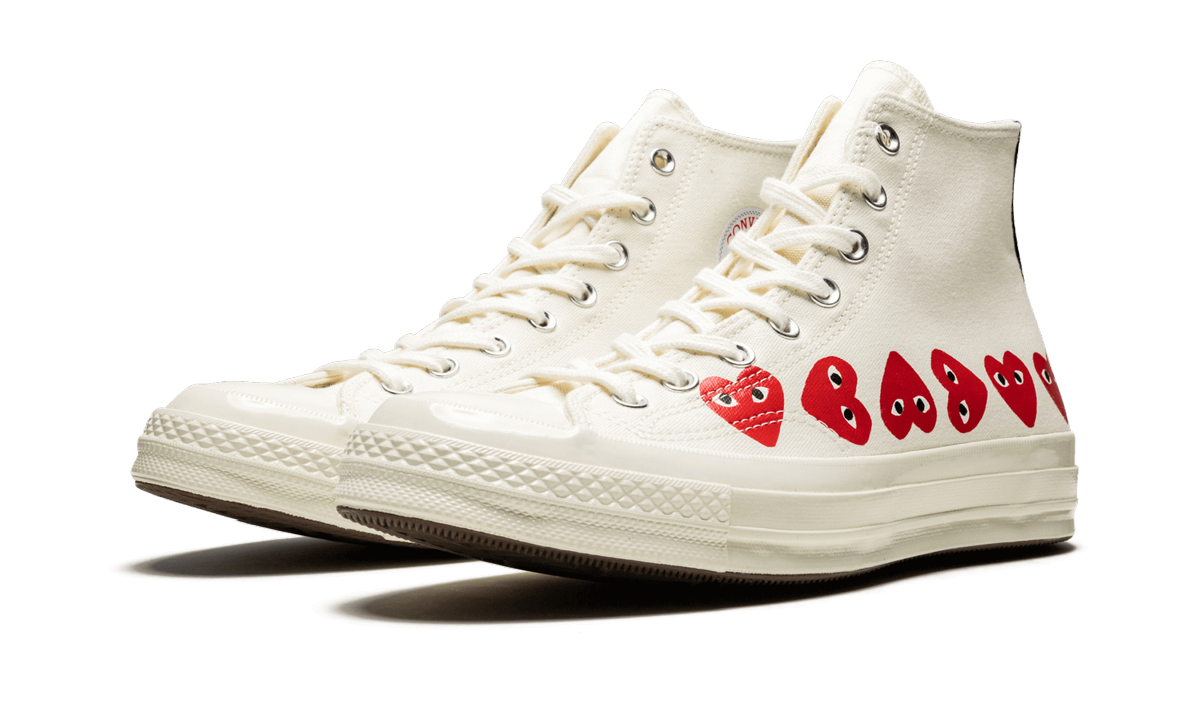 Converse Chuck Taylor All Star 70 Hi Comme des Garcons PLAY Multi-Heart White