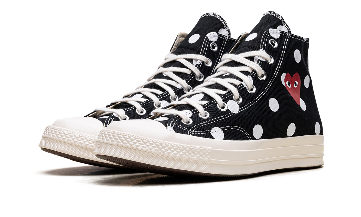 Converse Chuck Taylor All Star 70 Hi Comme des Garcons PLAY Polka Dot Black