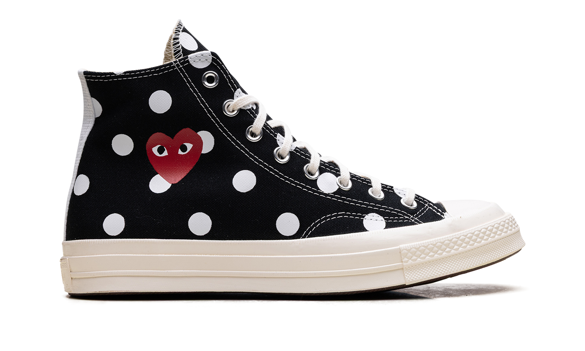 Converse Chuck Taylor All Star 70 Hi Comme des Garcons PLAY Polka Dot Black