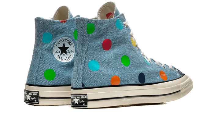 Converse Chuck Taylor All Star 70 Hi Golf Wang Denim Polka Dots, Blue/Egret-Black (170011C)