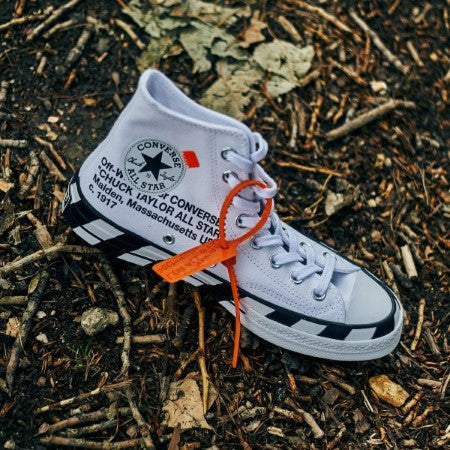 Converse Chuck Taylor All Star 70 Hi Off-White, White/Bold Orange-Black (163862C)