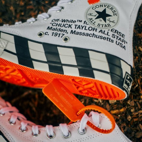 Converse Chuck Taylor All Star 70 Hi Off-White, White/Bold Orange-Black (163862C)