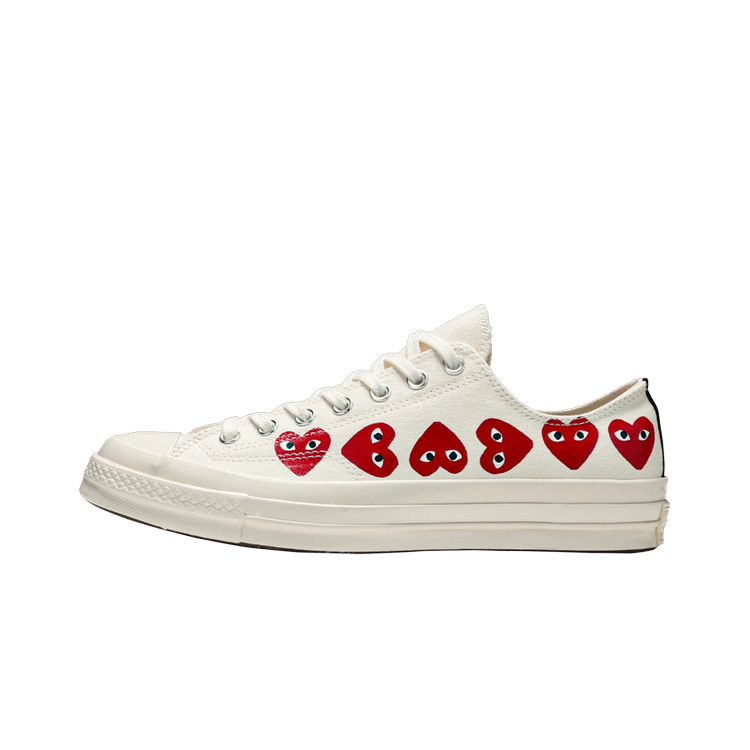 Converse Chuck Taylor All Star 70 Ox Comme des Garcons PLAY Multi-Heart White, White/Red/Egret (162975C)