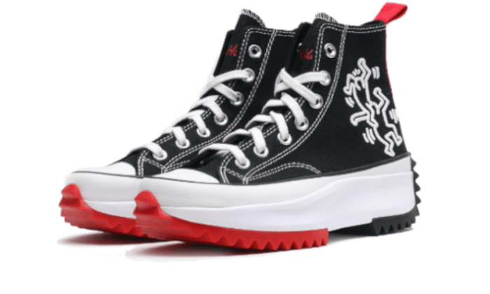 Converse Run Star Hike Hi Keith Haring Black, Black/White/Red (171859C)