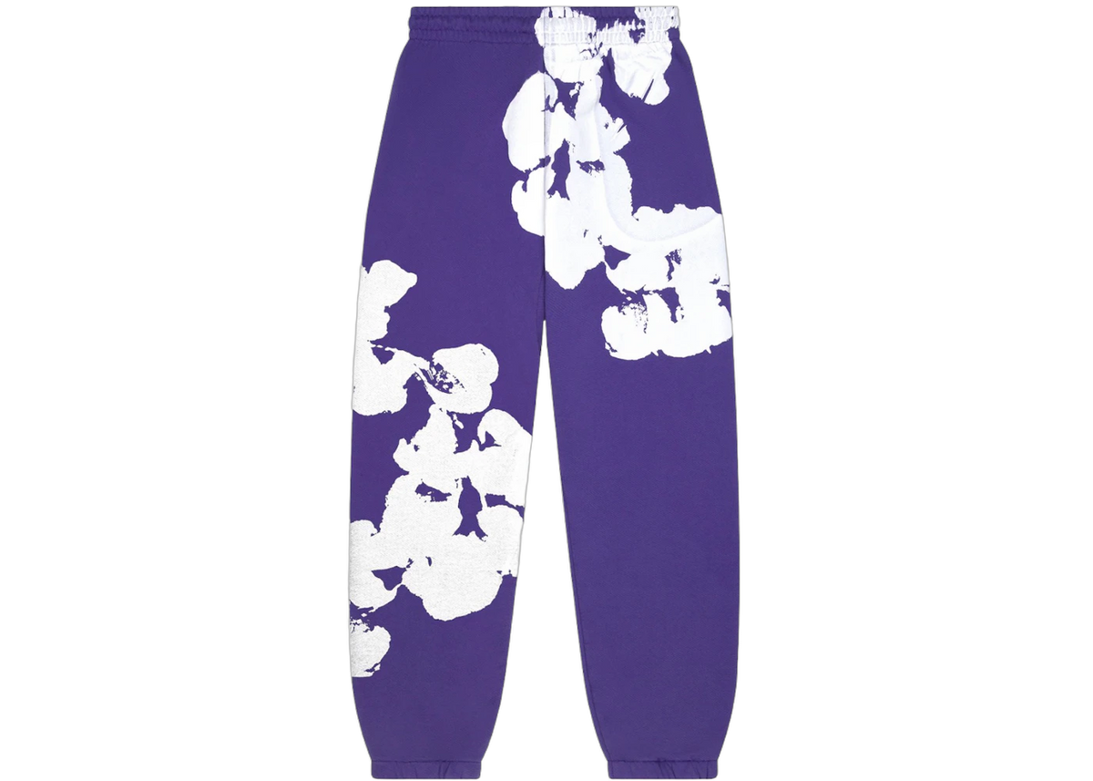 Denim Tears Big Cotton Wreath Sweatpants Purple