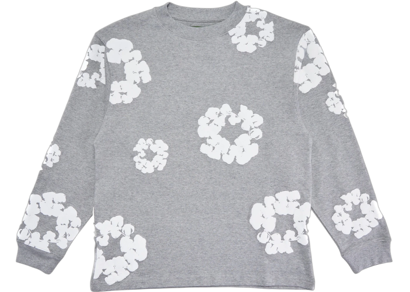 Denim Tears Long Sleeve Cotton Wreath T-shirt Grey, Grey (denim-tears-long-sleeve-cotton-wreath-t-shirt-grey)