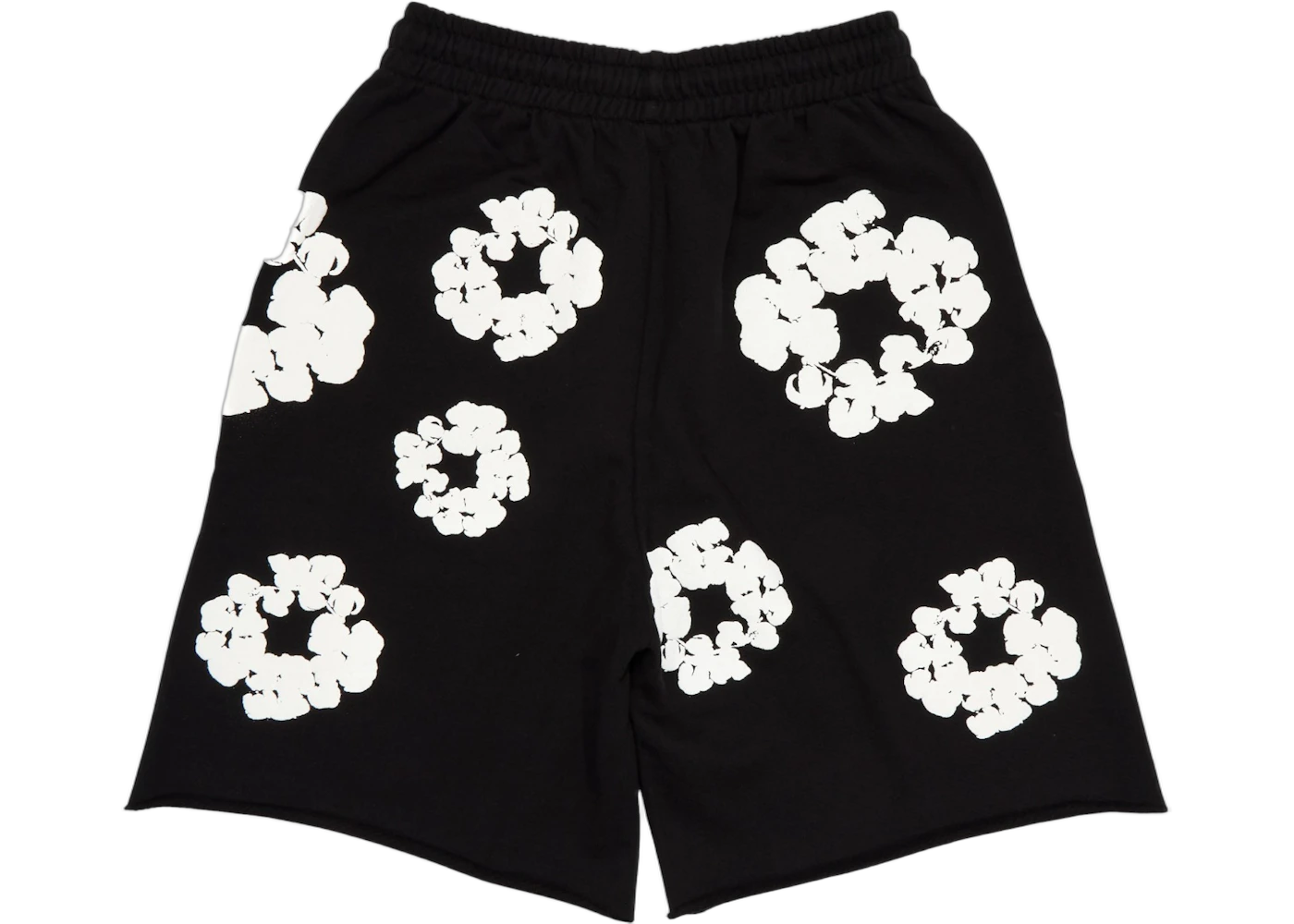 Denim Tears The Cotton Wreath Shorts Black, Black (denim-tears-the-cotton-wreath-shorts-black)