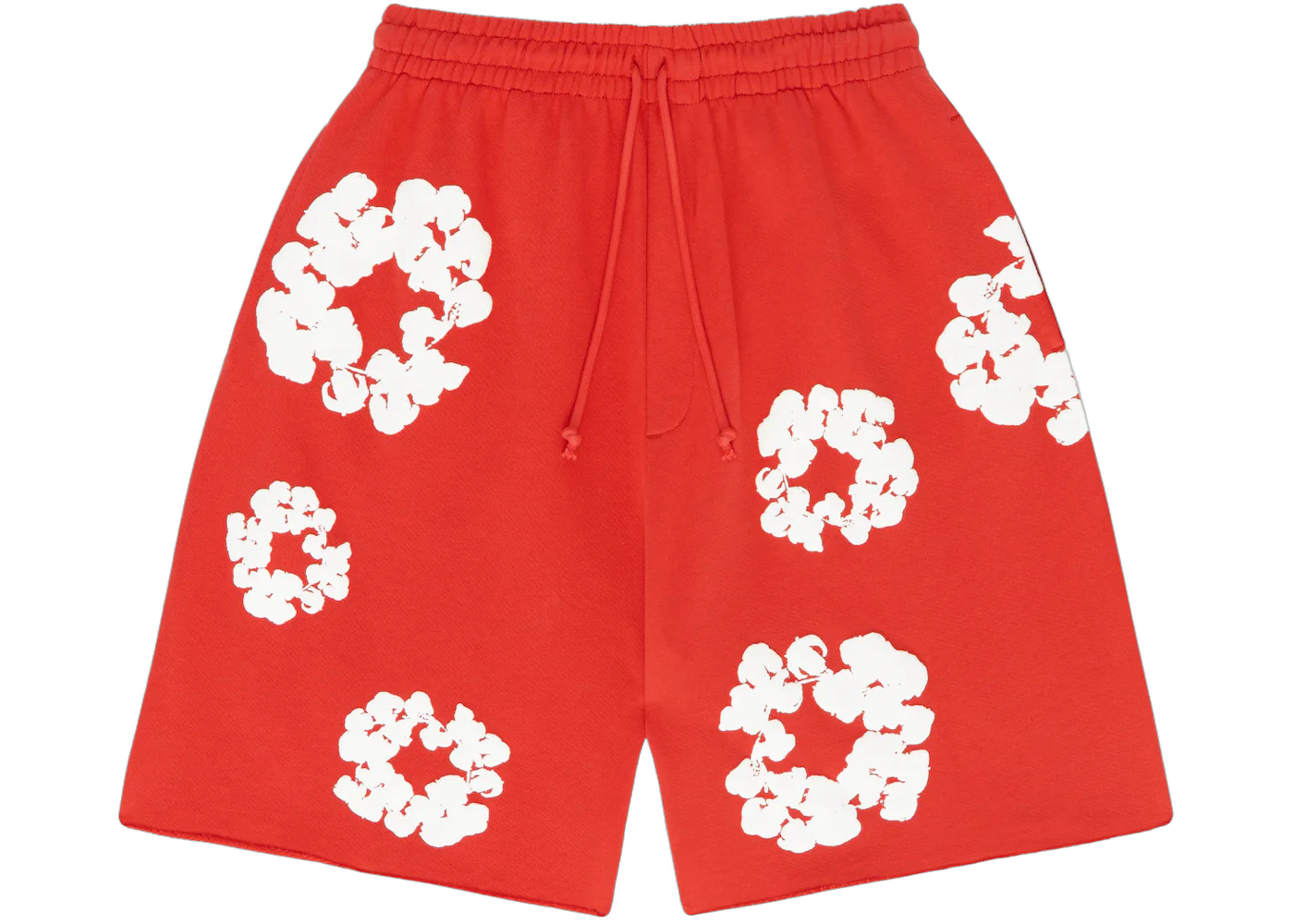 Denim Tears The Cotton Wreath Shorts Red, Red (denim-tears-the-cotton-wreath-shorts-red)