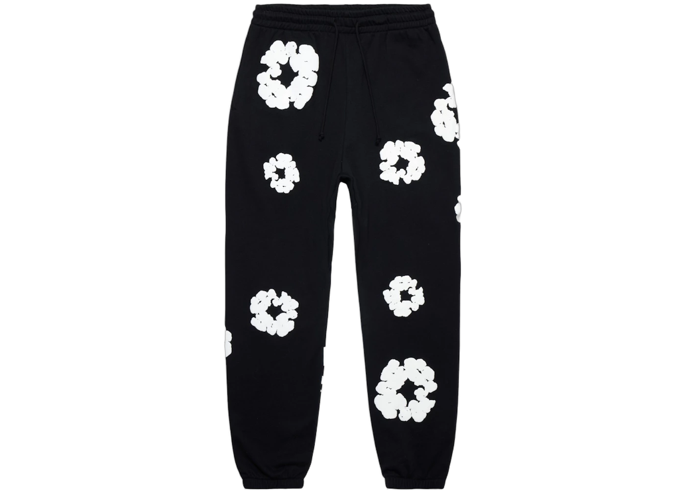 Denim Tears The Cotton Wreath Sweatpants Black, Black (denim-tears-the-cotton-wreath-sweatpants-black)