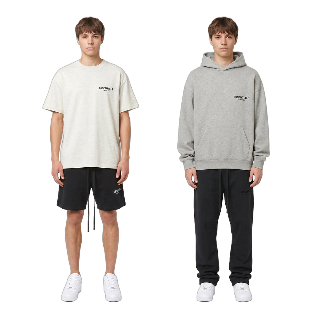 Fear Of God Essentials Pullover Hoodie Applique Logo Cement