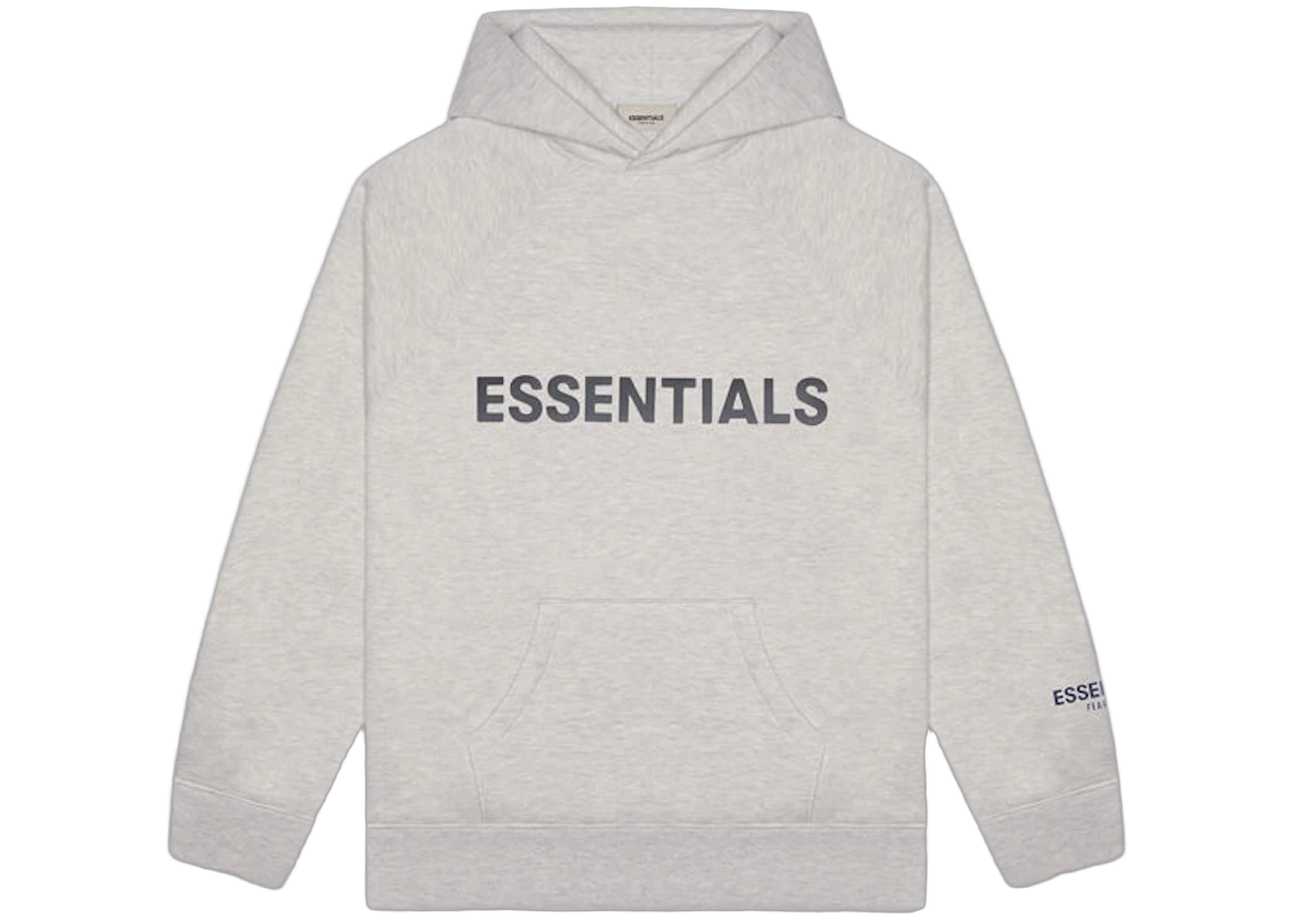 Fear of God Essentials 3D Silicon Applique Pullover Hoodie Heather Oatmeal, Heather Oatmeal (fear-of-god-essentials-3d-silicon-applique-pullover-hoodie-heather-oatmeal)