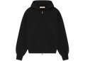 Fear of God Essentials Classic Full Zip-Up Hoodie Jet Black
