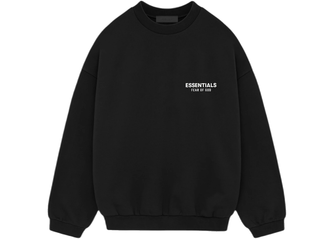Fear of God Essentials Fleece Crewneck (FW24) Black