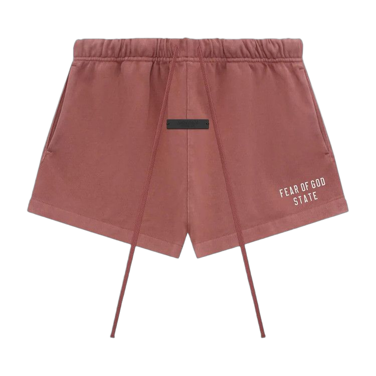 Fear of God Essentials Heavy Jersey Soccer Short Crimson