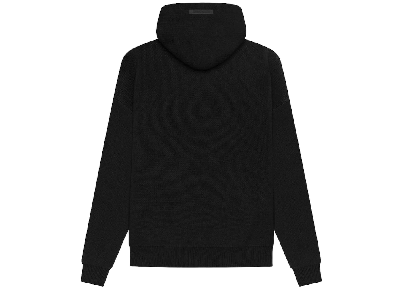 Fear of God Essentials Knit Pullover Hoodie (SS21) Black, Black (fear-of-god-essentials-knit-pullover-black)