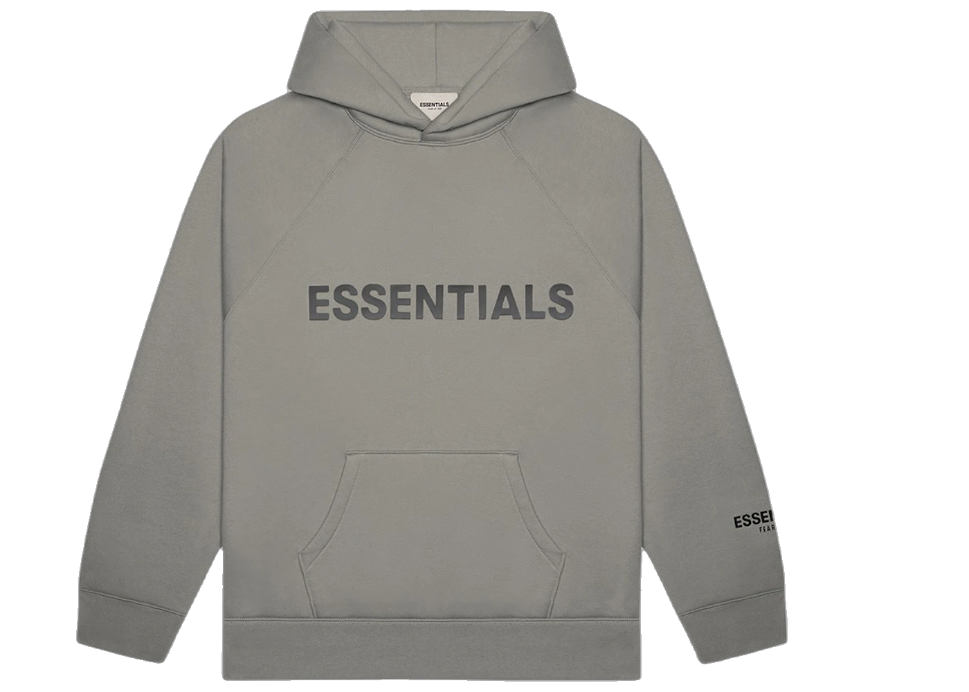 Fear of God Essentials Pullover Hoodie Applique Logo Cement, Cement (fear-of-god-essentials-3d-silicon-applique-pullover-hoodie-cement)