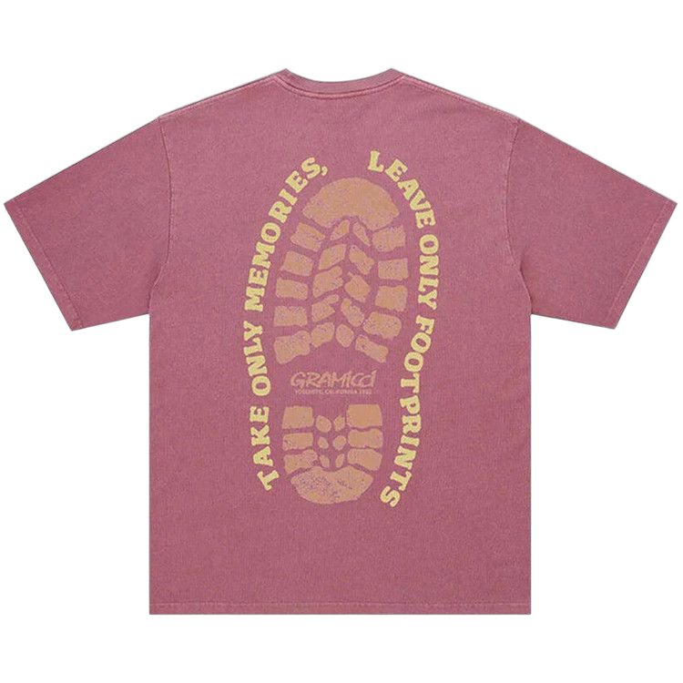 Gramicci Footprints T-Shirt Red Pigment