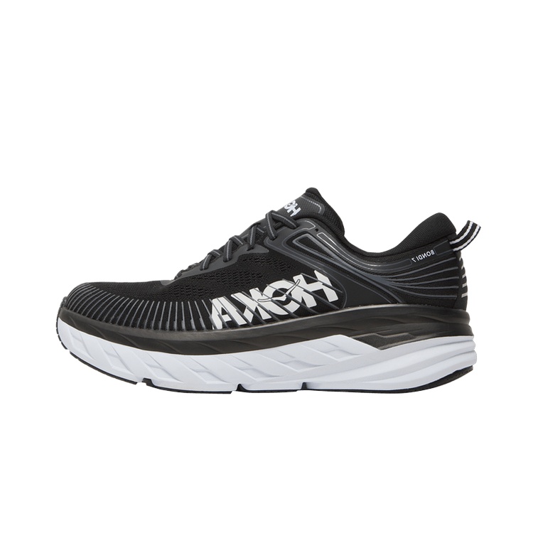 Hoka One One Bondi 7 Black White, Black/White (1110518-BWHT)