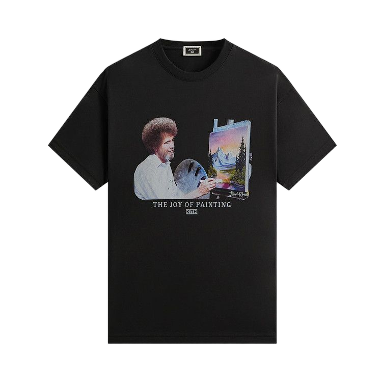 Kith For Bob Ross Joy Of Painting Portrait Tee Black