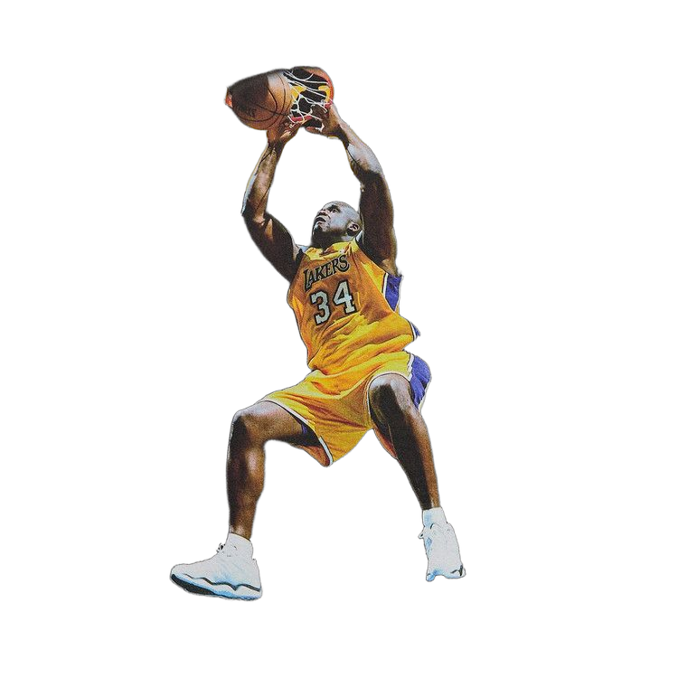 Kith For NBA All-Star Los Angeles Lakers Shaquille OnEal Vintage T-Shirt Black