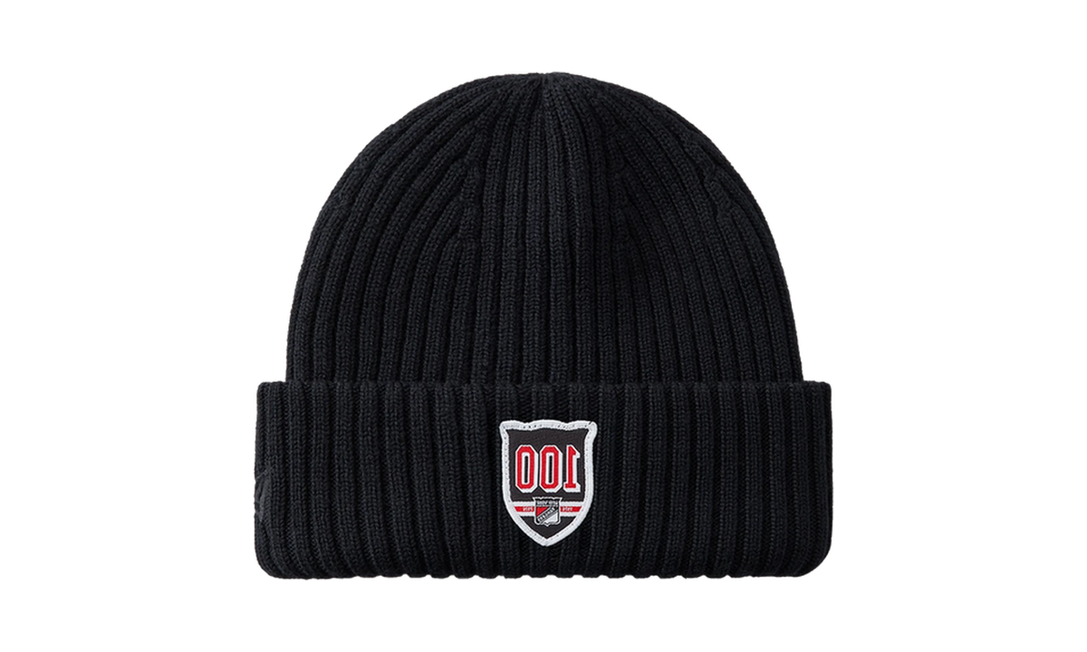 Kith x New Era For The New York Rangers Centennial Knit Beanie Black