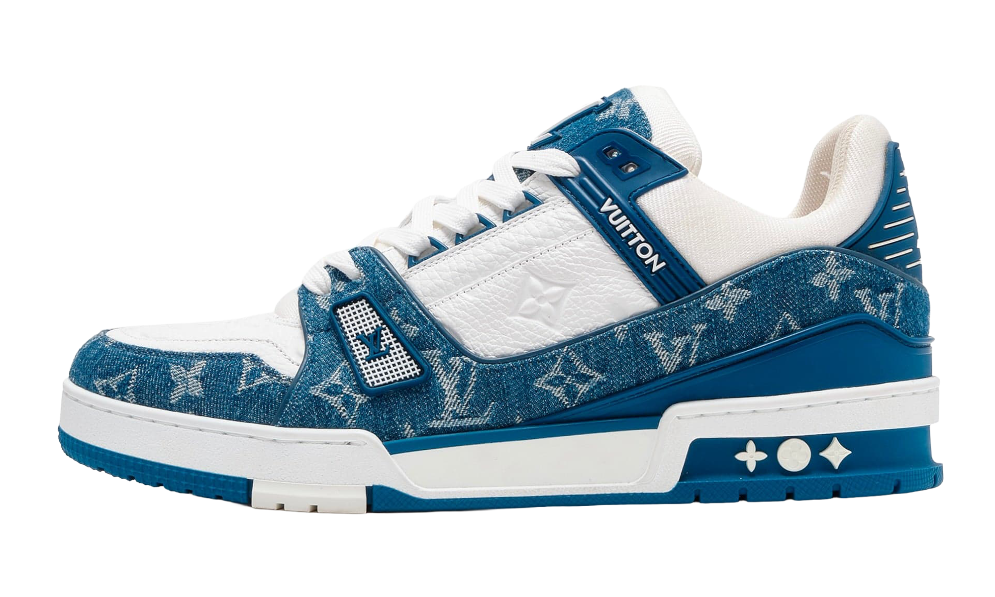 Louis Vuitton LV Trainer Monogram Denim White Blue