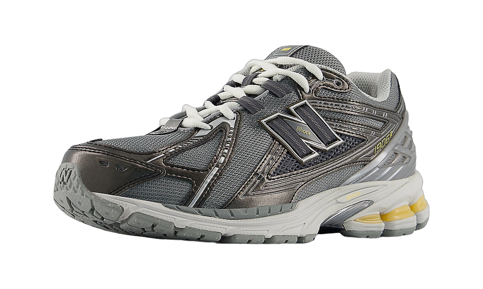 New Balance 1906R Slate Grey Black Metallic White Peach