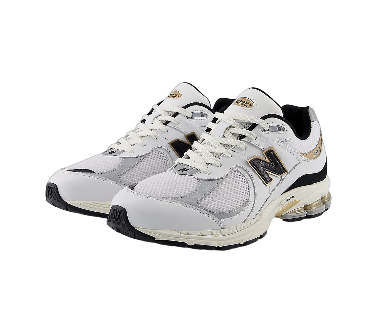 New Balance 2002R White Black Gold Metallic