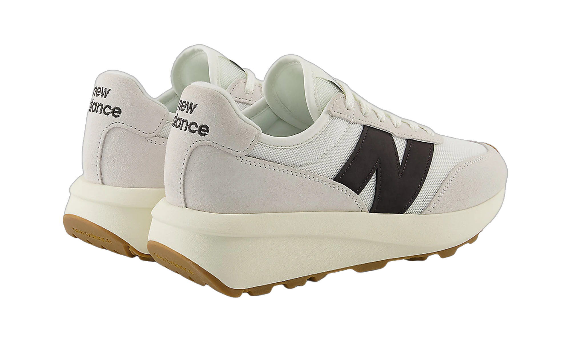New Balance 370 Sea Salt Black Cement Gum