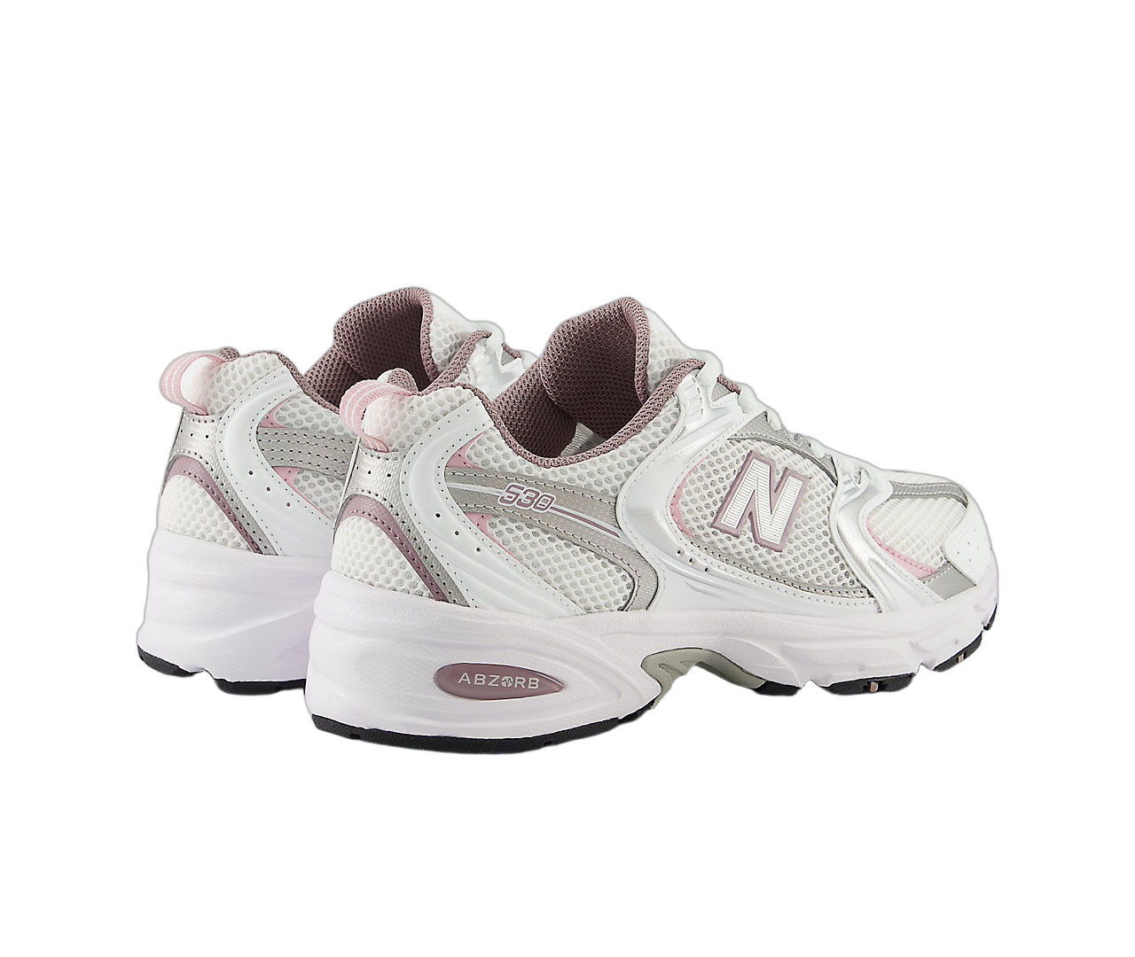 New Balance 530 Ice Wine, White/Silver Metallic/Ice Wine (MR530SGC)