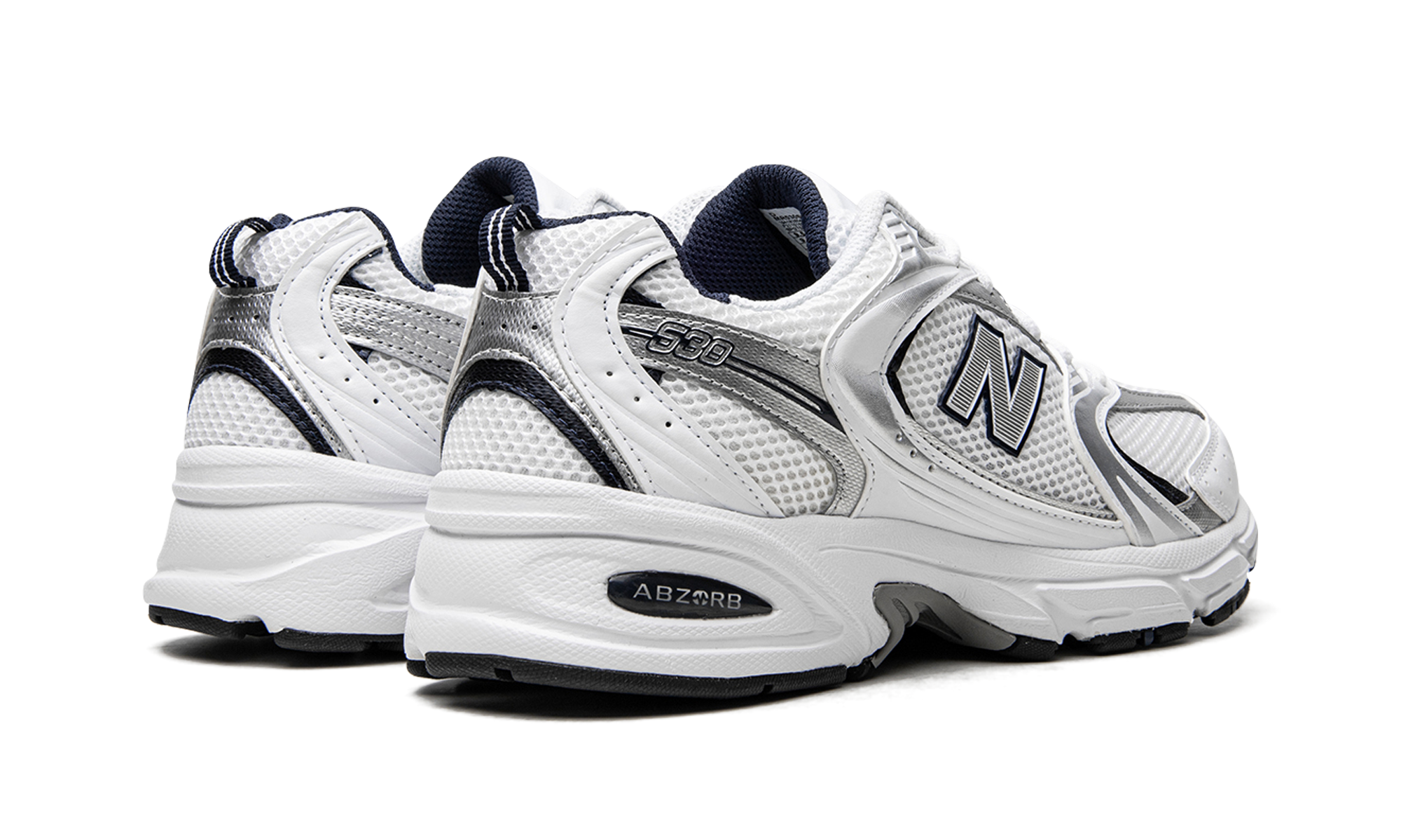 New Balance 530 White Silver Navy
