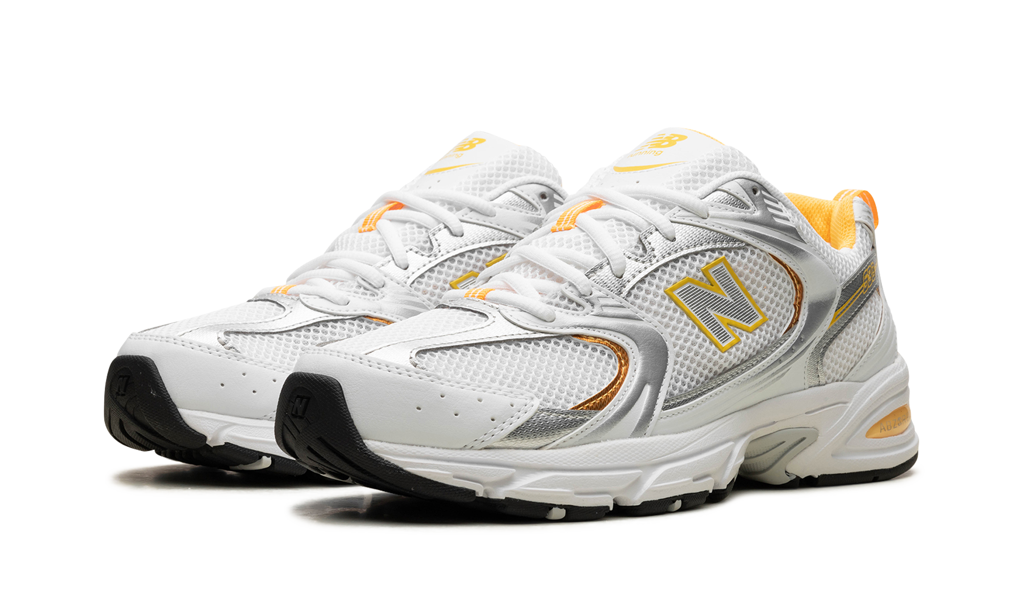 New Balance 530 White Vibrant Apricot Silver Metallic