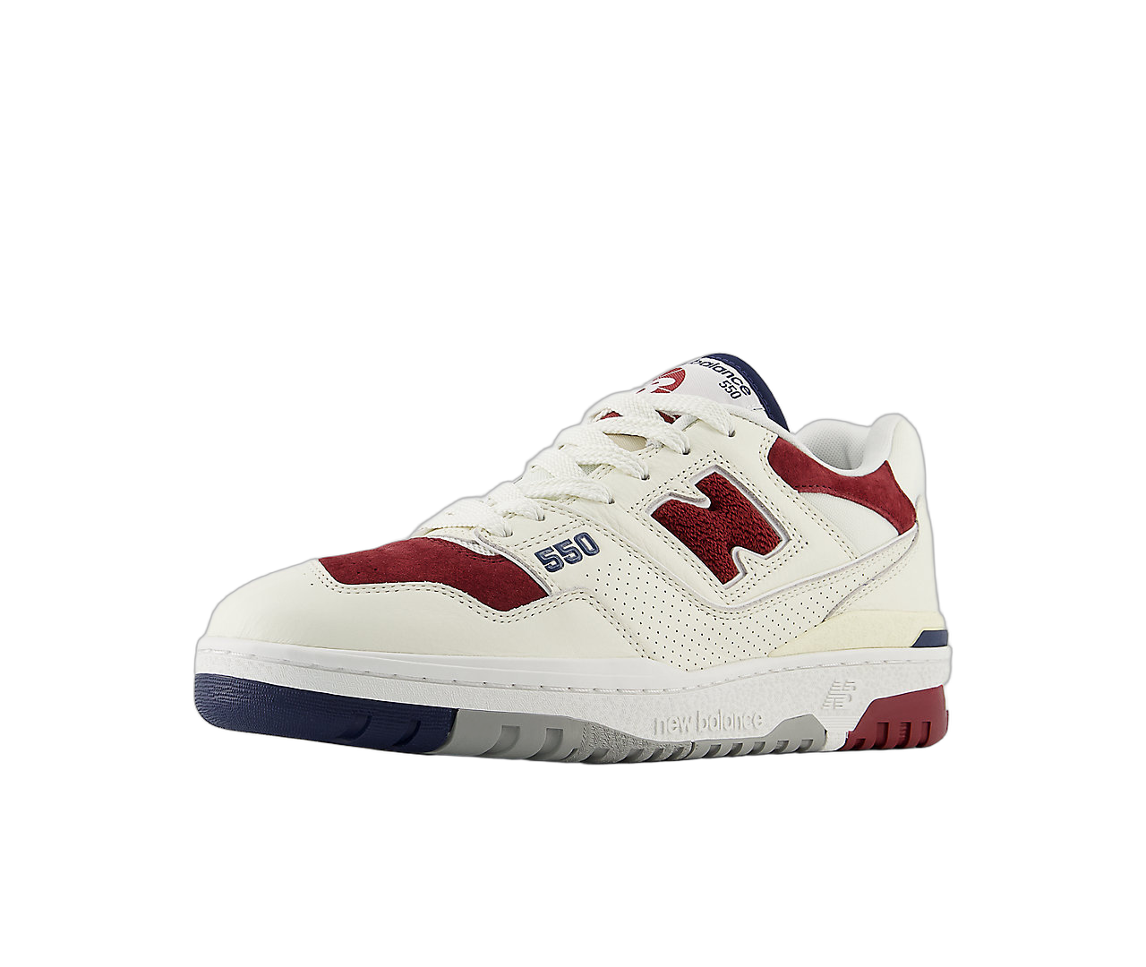 New Balance 550 Maroon Navy, White/Maroon/Navy (BB550VRC)